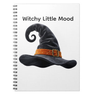 Caderno Espiral Cute Witch Hat Halloween Sinistro