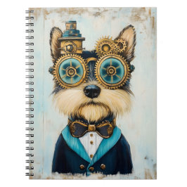 Caderno Espiral Cute Yorkshire Terrier Dog Em Goggles K3 Novelty