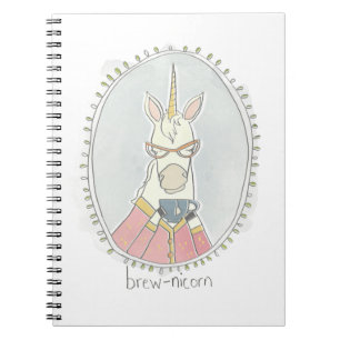 Caderno Espiral Cutie cafeinado   Brew Unicorn