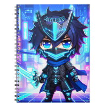 Cyber Ninja Chronicles - Notebook anime futurístic