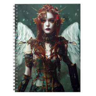 Caderno Espiral Cyber Punk Angel Digital Art