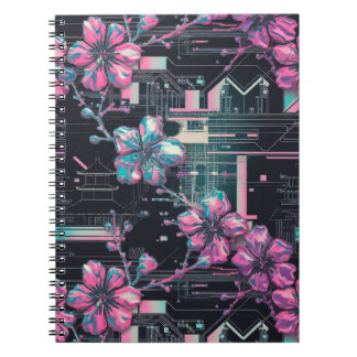 Caderno Espiral Cyber Sakura Skyline