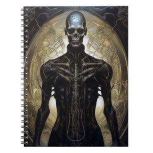 Caderno Espiral Cyborg Sci-Fi Chorou Art