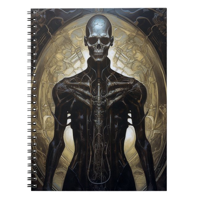 Caderno Espiral Cyborg Sci-Fi Chorou Art (Frente)