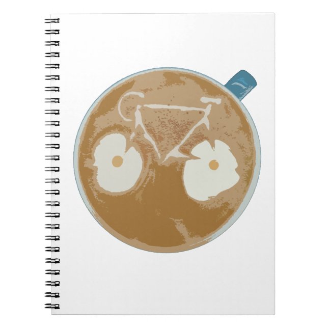 Caderno Espiral Cycling Latte Art (Frente)