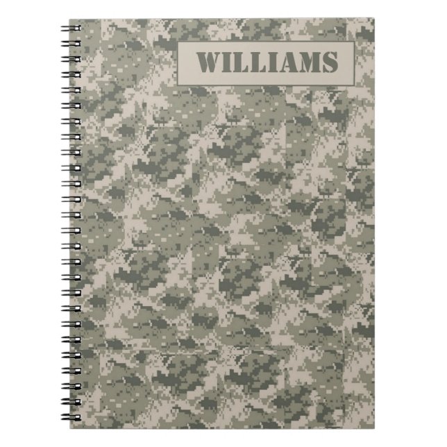 Caderno espiral da ACU Camoflauge Digital Camo do (Frente)