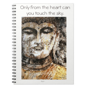Caderno espiral da aguarela de Buddha das citaçõ