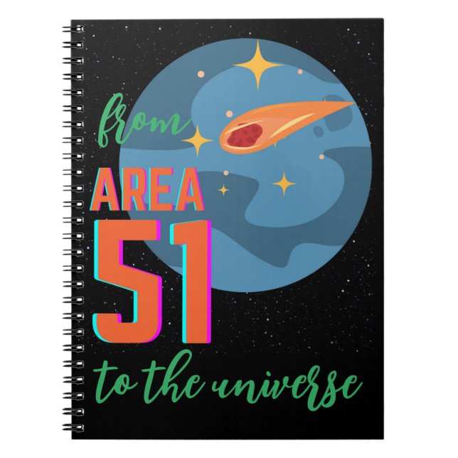Caderno Espiral da área 51 ao universo (Frente)