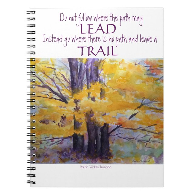 Caderno espiral da arte da aguarela da inspiração (Frente)