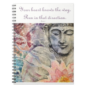 Caderno espiral da arte de Buddha das citações d