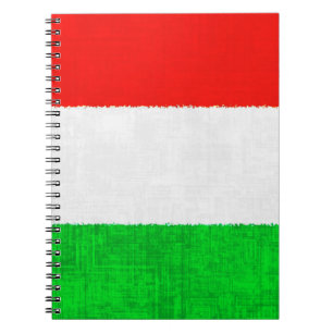 Caderno espiral da BANDEIRA de ITALIA