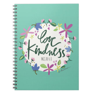 Caderno espiral da bondade do amor