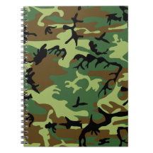 Caderno espiral da camuflagem