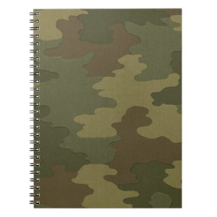 Caderno espiral da camuflagem escura