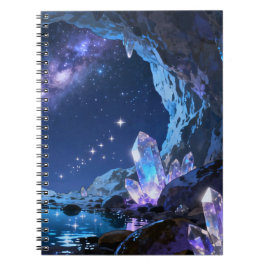 Caderno Espiral da Caverna de Cristal Celestial