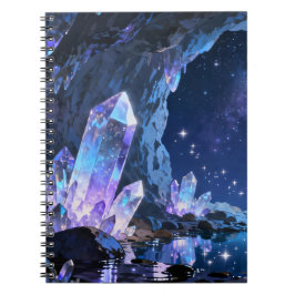 Caderno Espiral da Caverna de Cristal Celestial