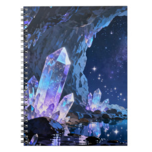 Caderno Espiral da Caverna de Cristal Celestial