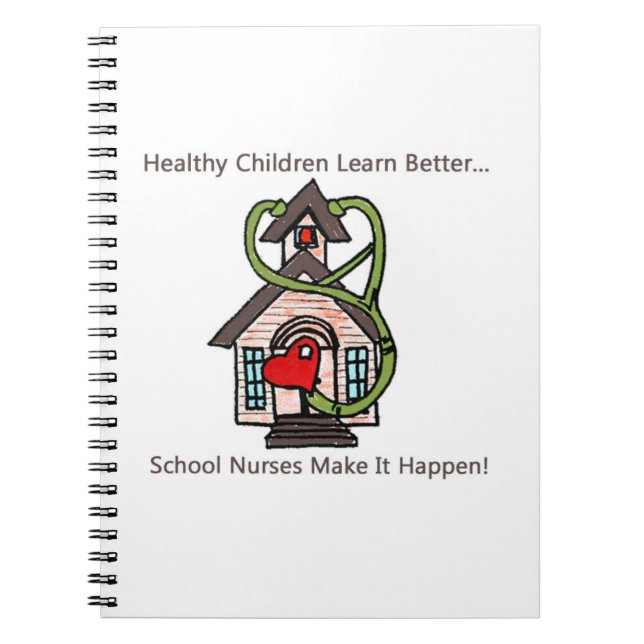 caderno espiral da Enfermeira Escola. (Frente)