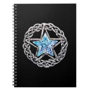 Caderno espiral da estrela de cristal