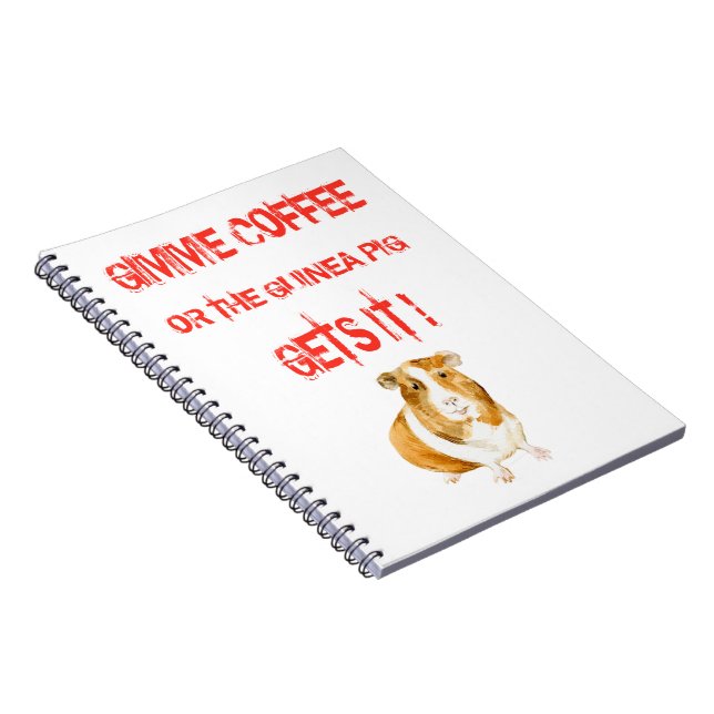 Caderno Espiral Dá-me café! (Lado Direito)