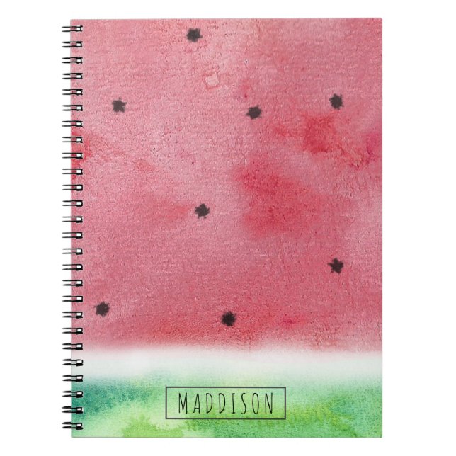 Caderno espiral da melancia - personalizado (Frente)