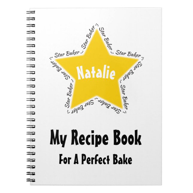 Caderno Espiral Da "padeiro estrela" meu livro da receita (Frente)