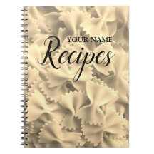 Caderno espiral da receita feita sob encomenda da