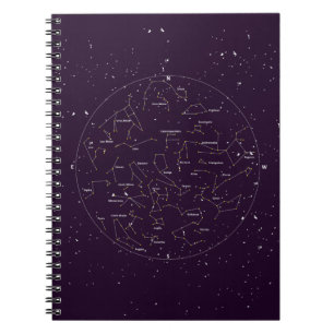 Caderno espiral da sensação   da constelação