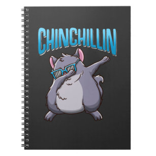 Caderno Espiral Dabbing Chinchilla Sunglass Animal Pet Fun
