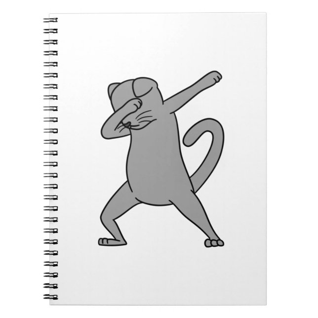 Caderno Espiral Dabbing Scottish Fold Cat (Frente)
