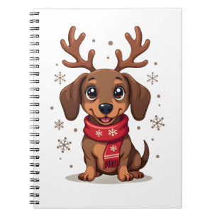 Caderno Espiral Dachshund Alegria de Inverno