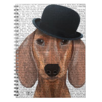 Dachshund com Chapéu Negro