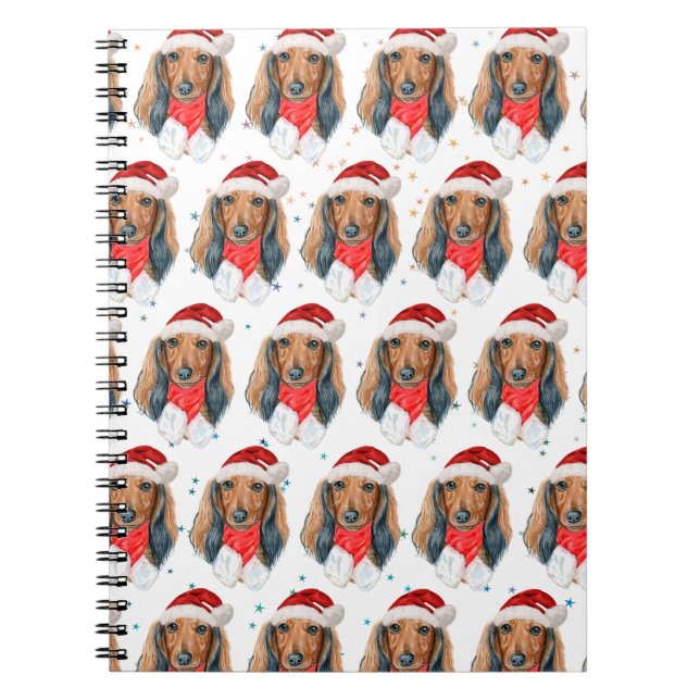 Caderno Espiral Dachshund Dog Breed Natal (Frente)