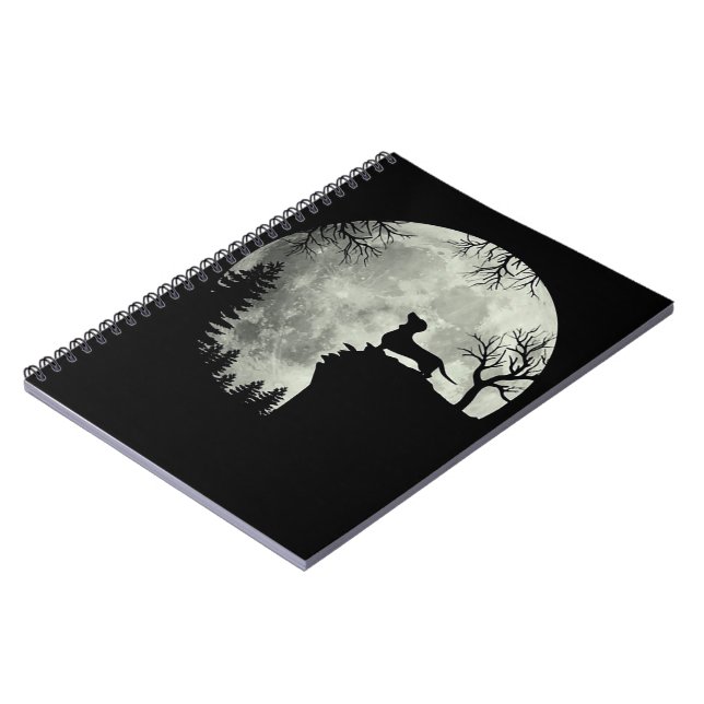 Caderno Espiral Dachshund E Lua Halloween (Left Side)