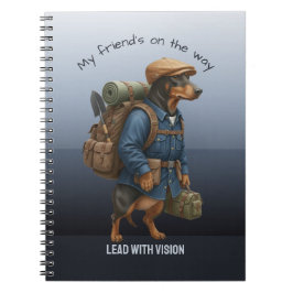Caderno Espiral Dachshund Hiker Lead With Vision 