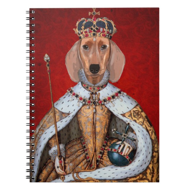 Caderno Espiral Dachshund Queen (Frente)