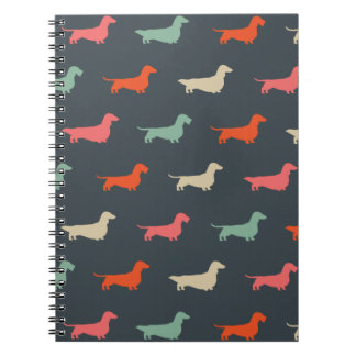 Caderno Espiral Dachshund Silhouettes Wiener Dog Lover's