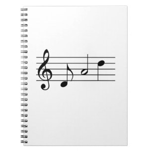 Caderno Espiral Dad spelled in Music Notes