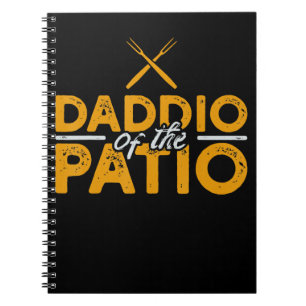 Caderno Espiral Daddio Do Pátio Churrasco BBQ Engraçado