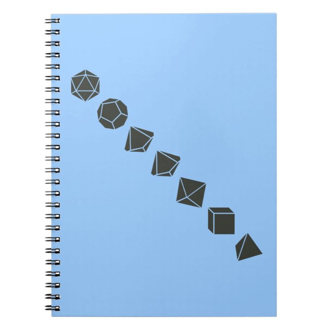 Caderno Espiral Dados diagonais (escuros) (Frente)