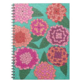 Caderno Espiral Dahlia Garden