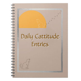 Caderno Espiral Daily Cattitude Entries -Fun Spiral Photo Notebook