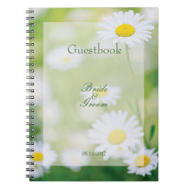 Caderno Espiral Daisy Daisies Flower Floral Summer livro de hósped