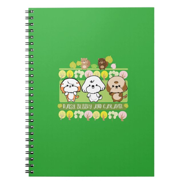 Caderno Espiral Daisy e Caramel, amiga de Bubble (Frente)