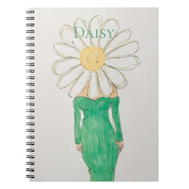 Caderno Espiral Daisy Girl Green Dress (Frente)