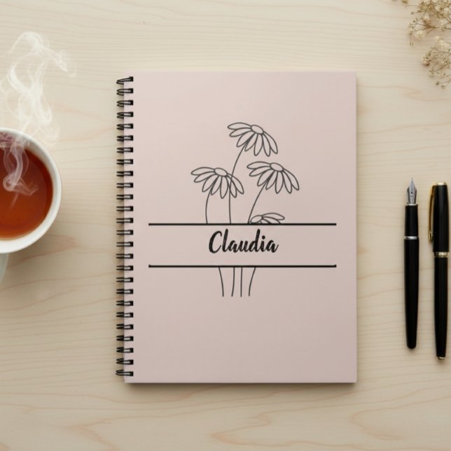 Caderno Espiral Daisy notebook, Back to school, Gift for girls (Criador carregado)