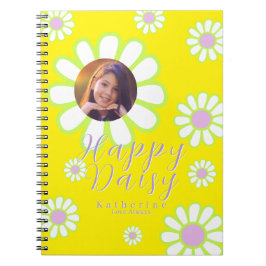 Caderno Espiral Daisy Simple Photo Yellow