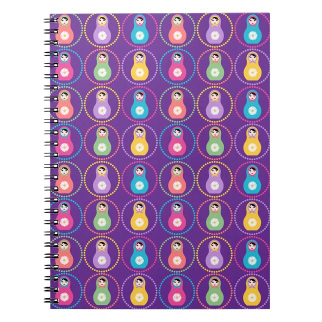 Caderno Espiral Daisyflower Matryoshka (Frente)