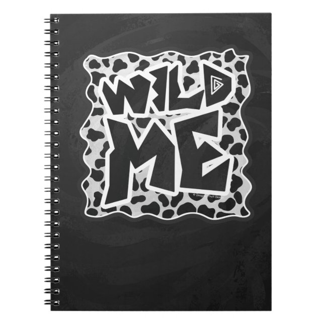 Caderno Espiral Dalmácia Black and White com Wild Me (Frente)