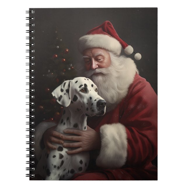 Caderno Espiral Dalmácia com Papai Noel Natal Festivo (Frente)